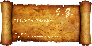 Illés Zdenka névjegykártya